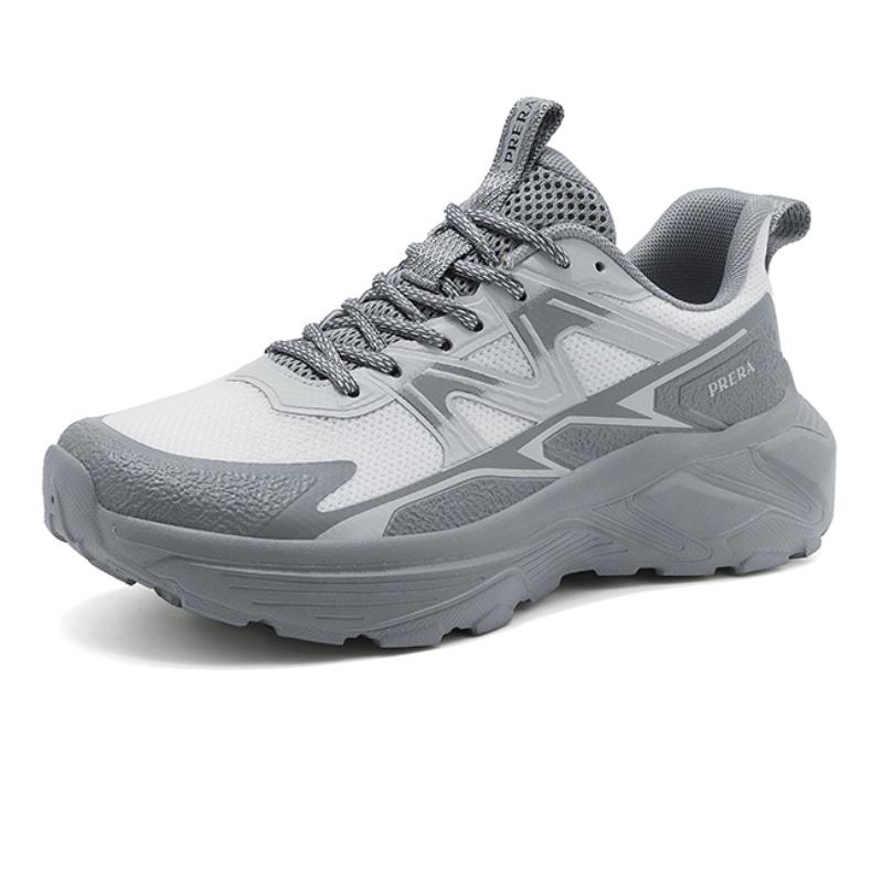 

New Men S Breathable Mesh Comfortable Summer Outdoor Running Shoes Thick Bottom Anti Slip Fashion Sports Shoes 36-45 Tri Color 45 серый