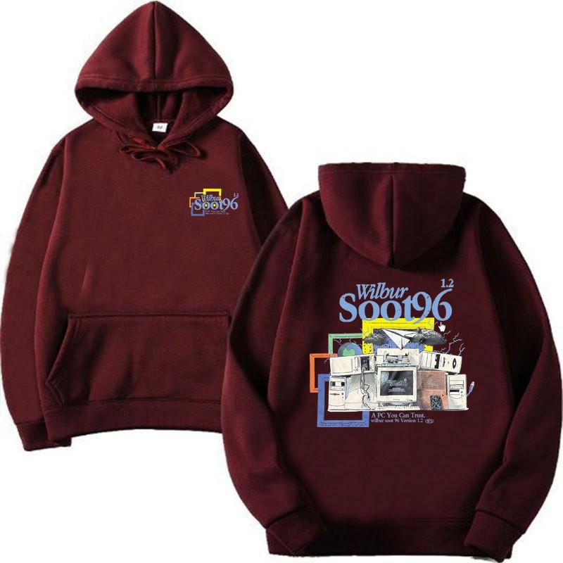 Wilbur Soot Inspired Hoodie Unisex Oversized Sweatshirt With Ribbed Hem Print Design