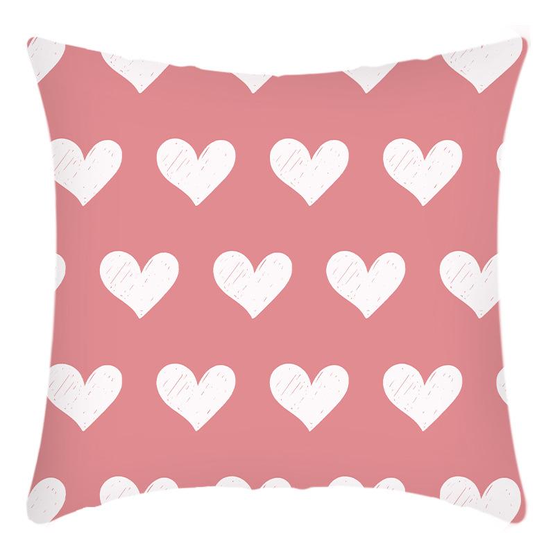 Neue Valentinstag Leinen Kurzer Plüsch Kissenbezug Kissen Auto Sofa Kissen Kissenbezug
