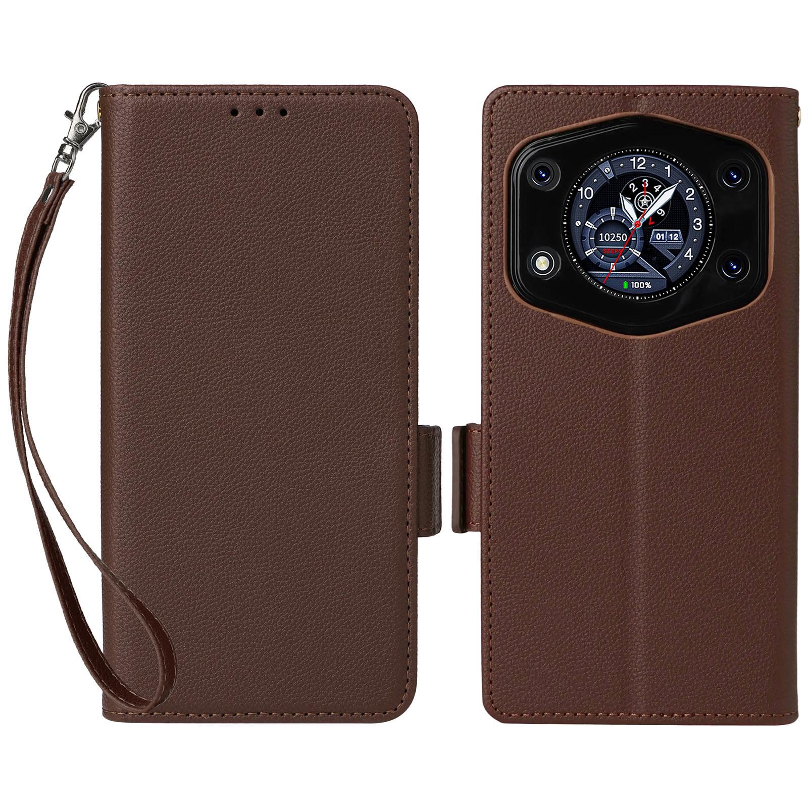 

Для чохла Cubot A30 з ремінцем на зап ястя, текстура лічі, гаманець з ПУ шкіри, чохол для телефону G