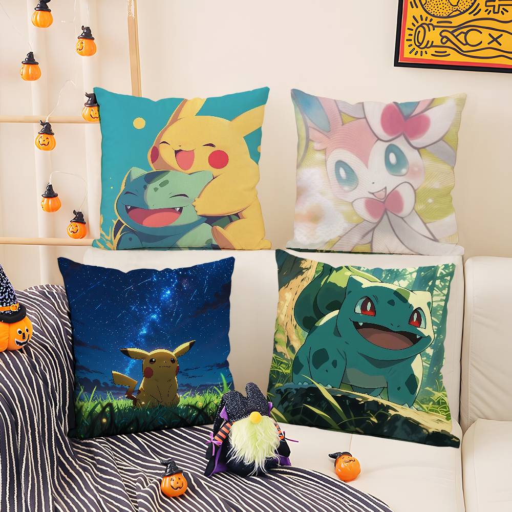 Pokemon Dragonite Anime Plush Pillow Cover Soft Short Plush Cushion Cover For Sofa Bedroom Living Room Home Decor Gift