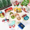 Novelty Simulation Glass Christmas Hanging Ornaments Excavator Camper Passport Xmas Tree Pendant Home Party Scene Decor Accessor