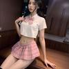 Female Sexy Campus JK Uniform College Seduction Pure Lust Pleated Skirt Sexy Lingerie
