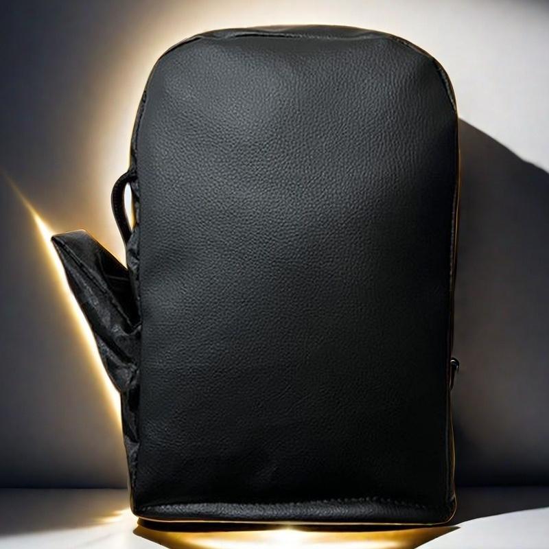 Winter Elektrofahrradhandschuhe, warmer und dicker Lenkerüberzug, regen- und winddichter Motorrad-PU-Leder-Handüberzug, Baumwoll-Lenkerüberzug