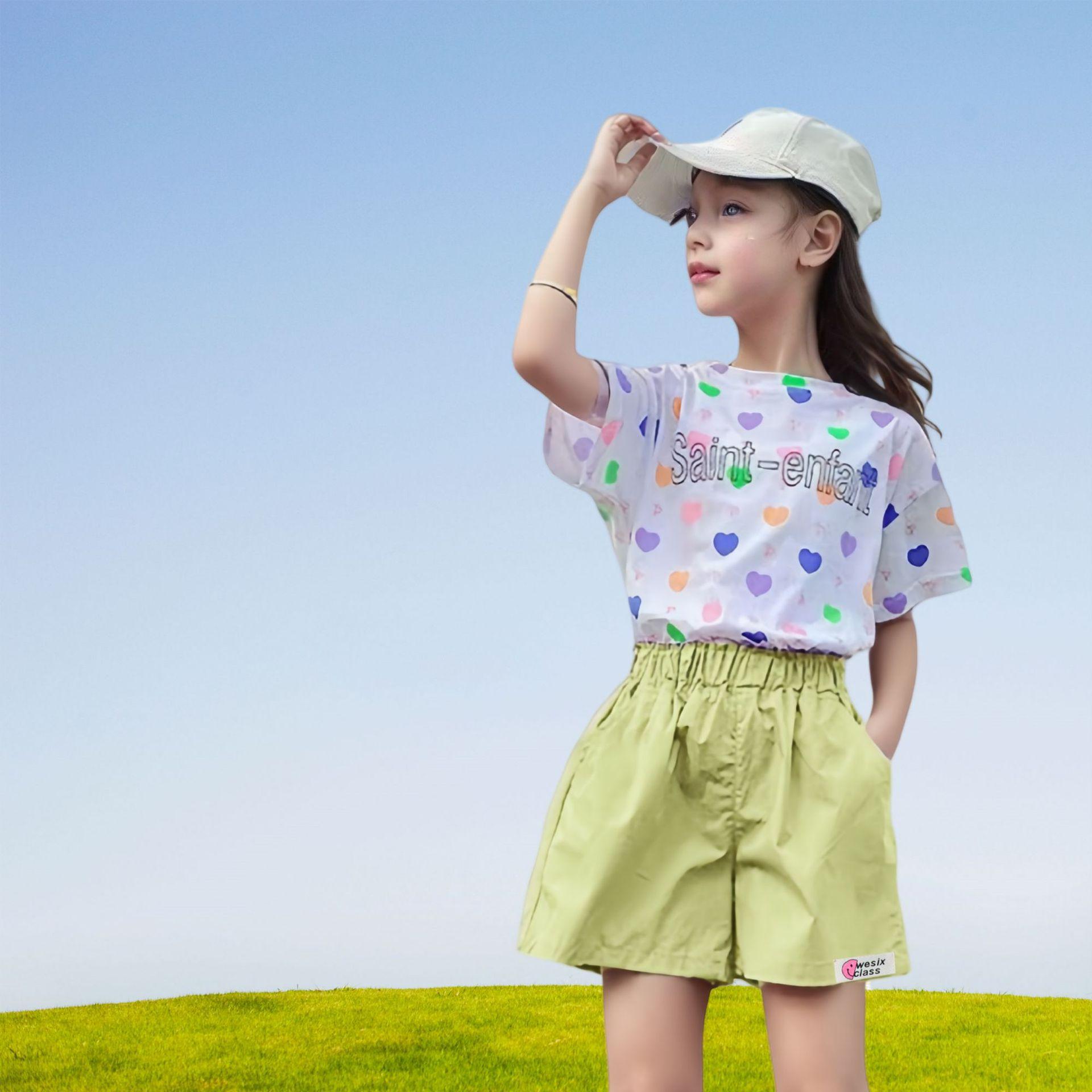 

Детские шорты летние тонкие для мальчиков и девочек свободные и дышащие носят с укороченными брюками детская одежда 140 зелёный