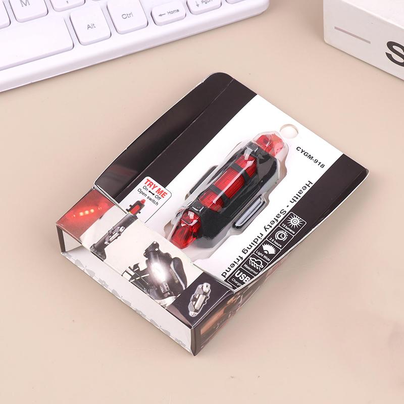 Usb Rechargeable Waterproof Bike Taillight Outdoor Night Cycling Light Night Warning Light For Mountain & Road Bike Accessories