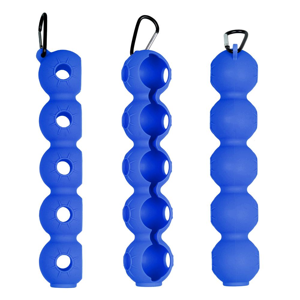 Silicone Golf Ball Cover 5-piece Set With Hook and Loop For Portability Multiple Colors Available