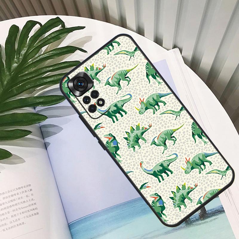 Cute Dino Aesthetic Dinosaur Funda For Xiaomi Redmi Note 14 13 10 11 12 15 Pro Plus Case For Redmi 15 13C 12C 10C 14C 15C