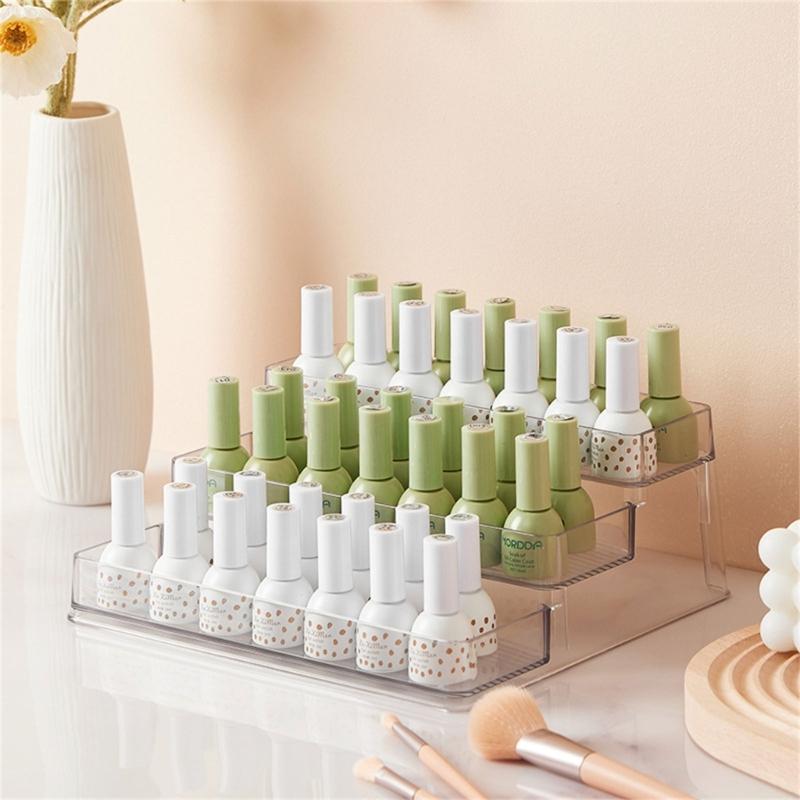 Stylish Doll Display Stand 3 Tiers Desktop Perfumes Shelf Cosmetic Organizer Rack Desktop Makeup Organizer for Women