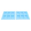 2Pcs Silicone Mold 6 Grids Heat Resistant Flexible Reusable Silicone Mold for Making Soaps Baking