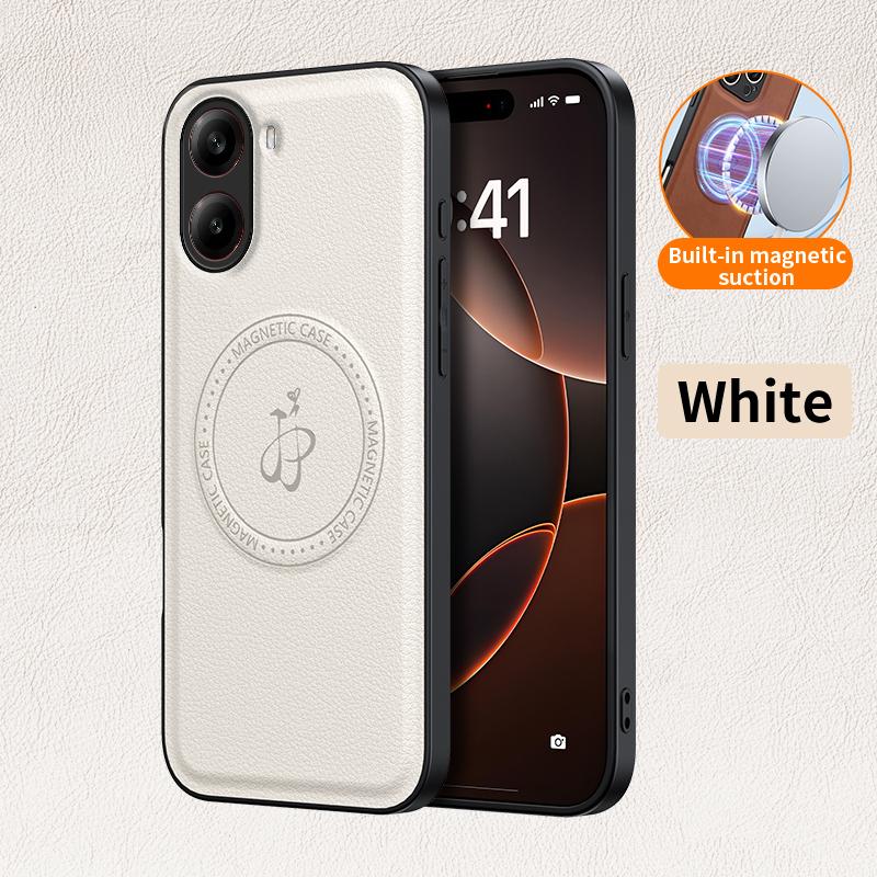 Wireless Charging Magnetic Case for Xiaomi Poco X7 Pro 5G Protective Cover PU Leather Hard Back Shell Coque Funda