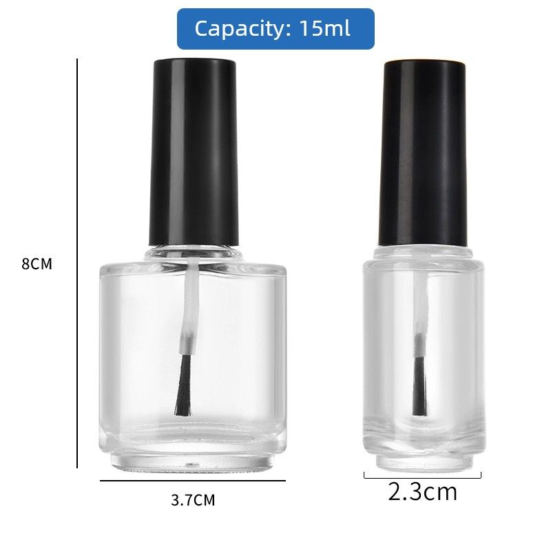 Factory Direct Sales In Stock Nail Polish Bottle Empty Glass Bottle Brush with Lid Nail Polish Sub-Packaging Blush Glue Medicine Bottle Lot