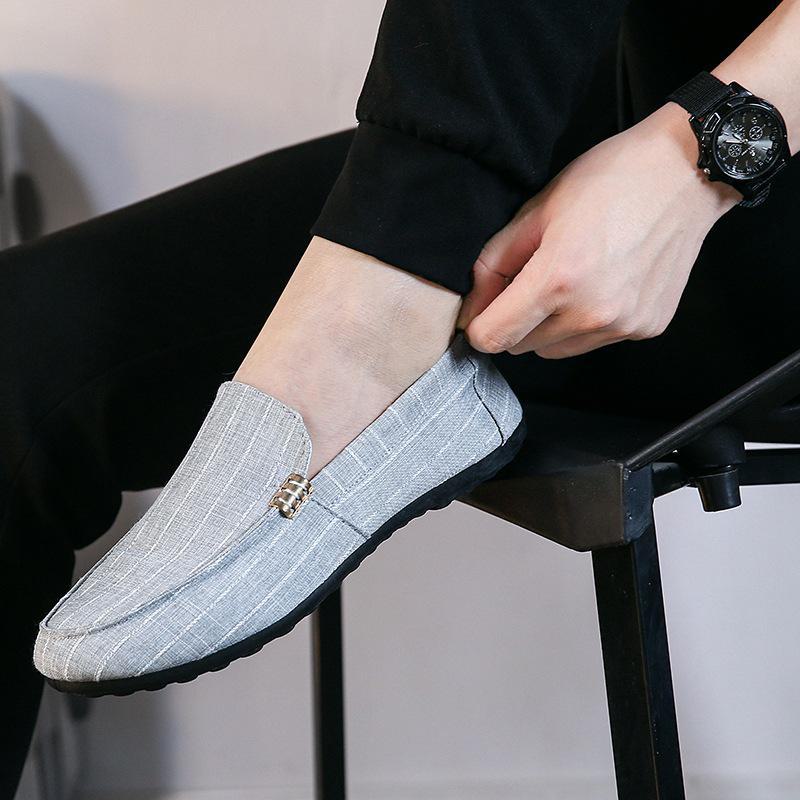 Mokasyny męskie casualowe - styl koreański i brytyjski, wiosna/jesień, wsuwane na imprezy towarzyskie