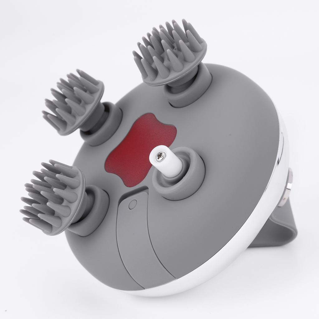 Electric Scalp Massager with 8 Silicone Massage Heads Scalp Kneading Vibrating Device IPX7 Waterproof for Body Relaxation