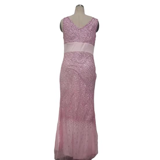 Ženy Večerní šaty Výstřih Síťovina Patchwork Flitr Bez rukávů Dělený lem Mořská panna Tvar Slim Fit Ples Party Banket Nevěsta Maxi šaty