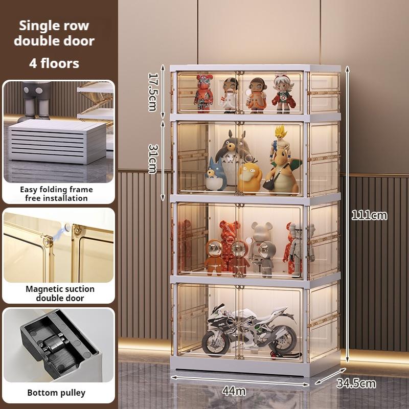 Stackable Multiple Layers Shoe Rack Pressure-Resistant Clear Shoe Storage Cabinet With Strong Load-Bearing Capacity Large Size