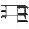 L Shaped Desk Black Oak Effect 139 x 139 x 75 cm