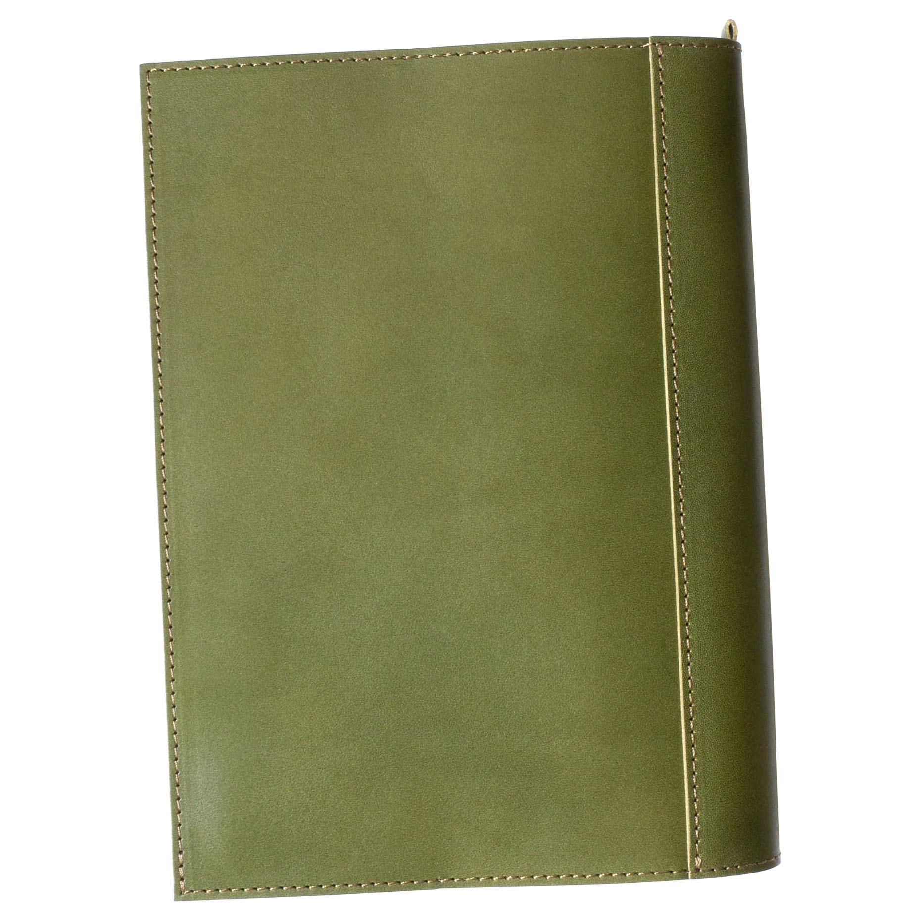 

TRASCO Genuine Leather Book Cover Japanese Smooth Leather C&L [Classic Craftsmanship] Vegetable-Tanned (Bookmark Included) (Olive, 46-size Hardcover) оливковый