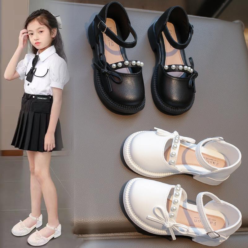 New Style Leather Shoes, Large Size, Girls' Breathable Shoes