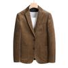 Podzimní a zimní tlustý manšestrový oblek Pánský slim trend Retro ležérní teplá bunda