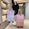 Travel Bag with Wheels Expansion Bag Women Shoulder Bag Quality Casual Handbag Large Duffle Bag Female Fashion New Luggage Bag