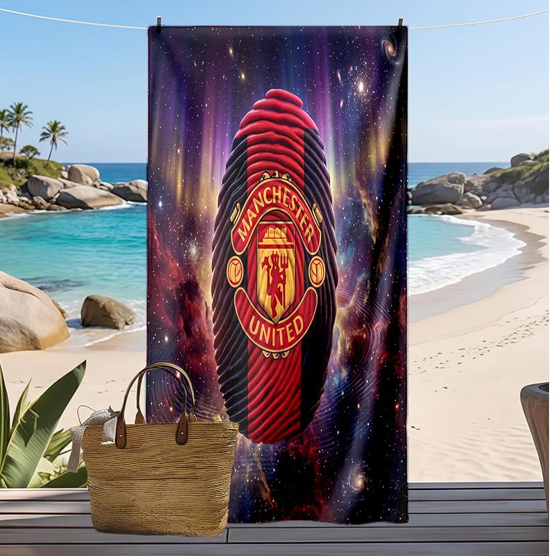 Manchester United Printed Beach Towel Quick Dry Soft TowelPortable Large Rectangular Beach Blanket for Travel Swimming Pool