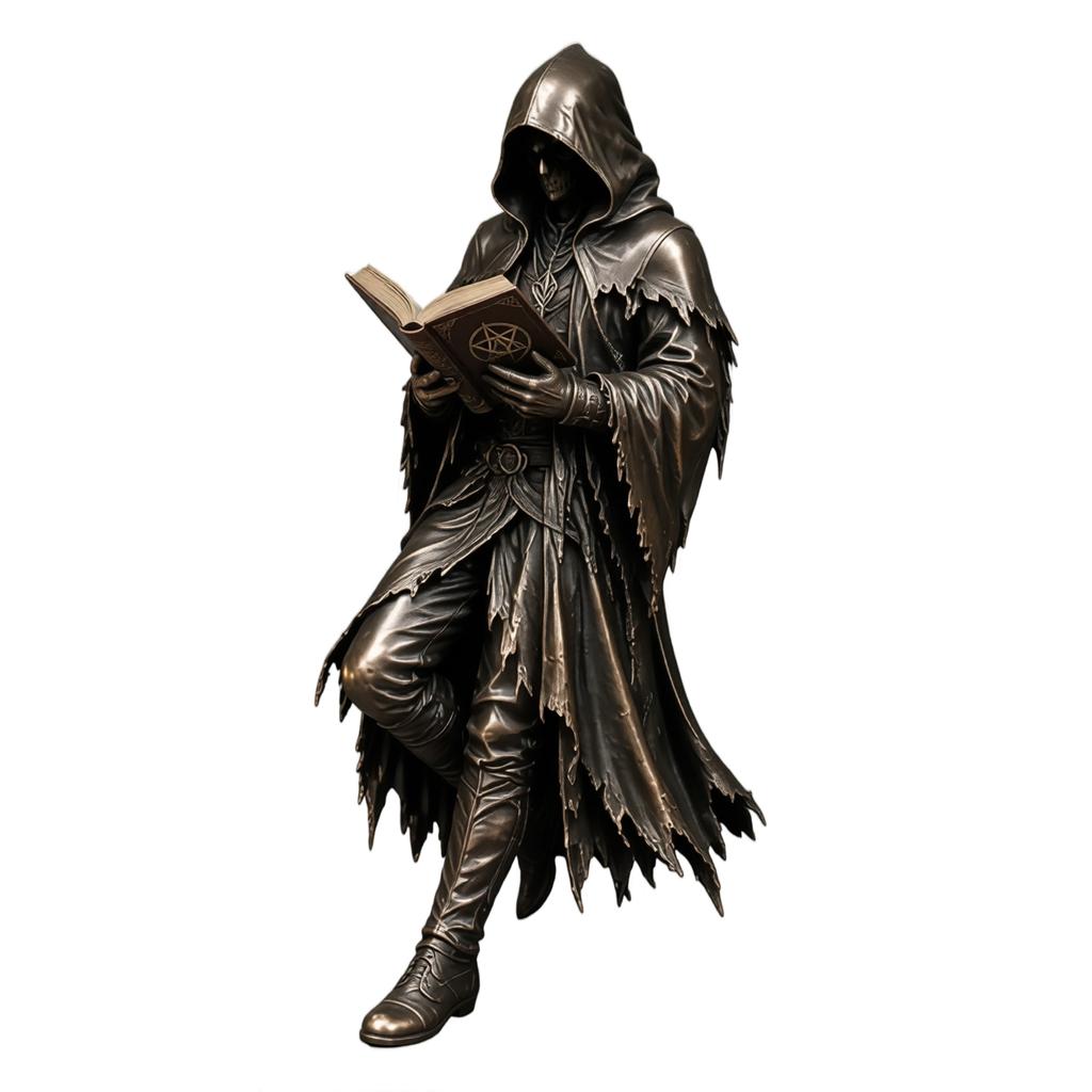Gothic Resin Statue Bookshelf Decor Figurine Sculpture for Home