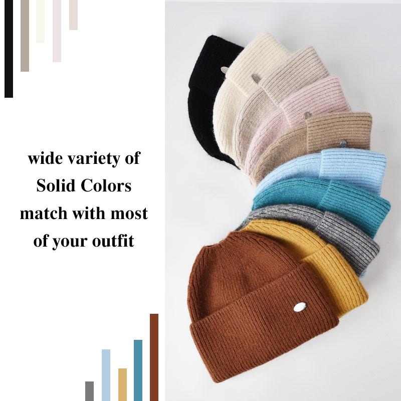 A Women's Knitted Hat with Exposed Braids, Autumn and Winter Thick Ear Protection Hat, Women's High Ponytail Braid