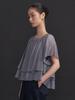 Ganiesong Summer Double Layered Sheer Blouse_Storm