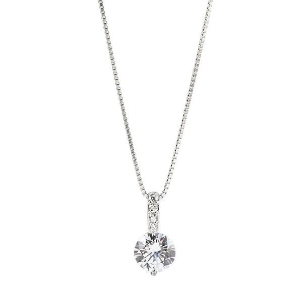 Fashion Silver Color Round Zircon Necklace Minimalist Style Charm Choker Pendant Party Gift For Women's Fine Jewelry Gifts