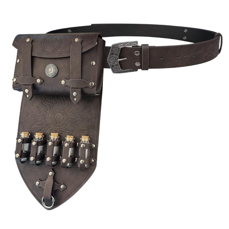 Renaissance Alchemist Belt Suit Adjustable Leather Waist Belt Casual Belt for Outdoor Activity