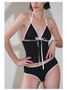 New Women's High-Waisted Halter Bikini with Slimming Tummy Control - Retro Resort Swimsuit