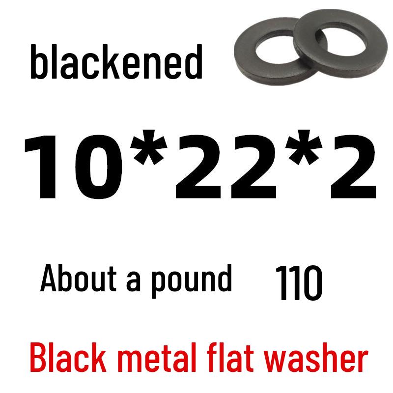 Thickened Black Iron Flat Washer for Screws, Non-standard Round Design