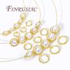 14K Gold Plated Circle Frames,Bead Frame,Bracelet Making Supplies,Jewelry Accessories,Spacer Beads Connectors