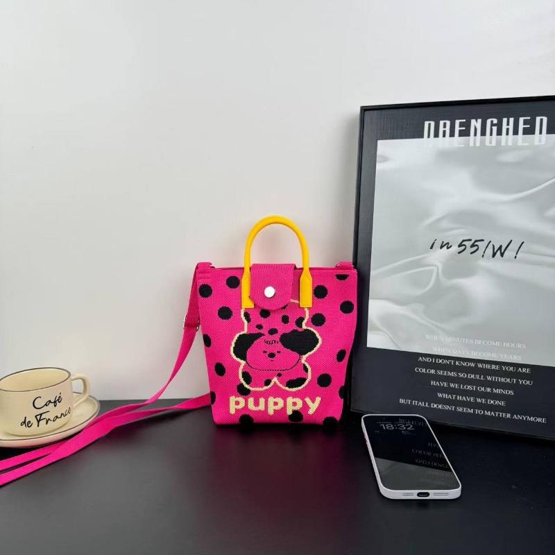 New knitted mobile phone bag, high-end handbag, women's messenger bag, adjustable versatile, convenient and large-capacity bag