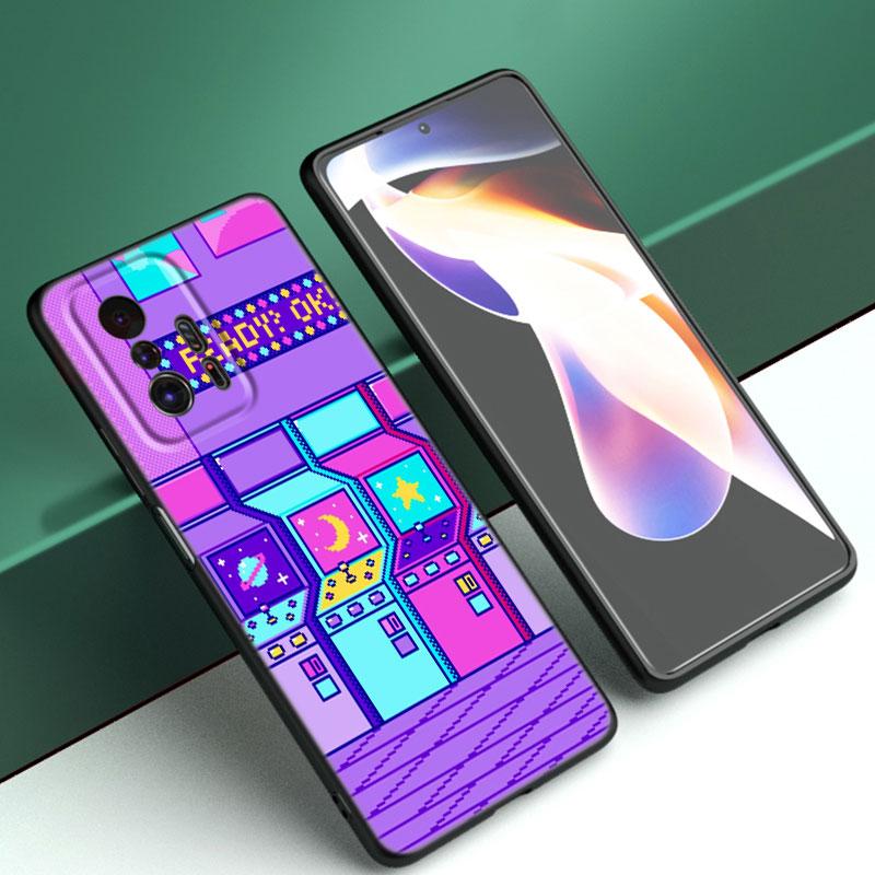 Umělecký Pixel Estetický Obal na Telefon Pro Xiaomi Mi A2 8 9 SE Note 10 10T 11 12 Lite 9T 11T 12S 12T Pro A3 6X 12X Měkký TPU Černý Kryt