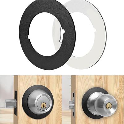 2 Pieces Door Knob Plates Handle Hole Reinforcer Backing Panel Round Deadbolt Fixing
