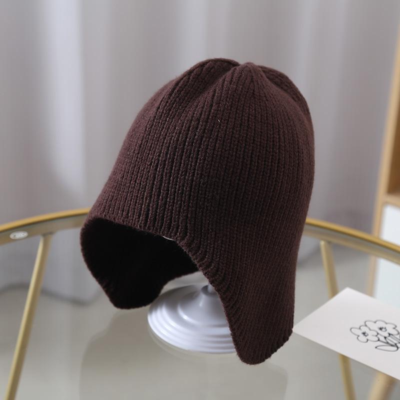 Autumn and Winter Children's Korean Solid Color Knitted Hat Baby Women Ins Versatile Thin Windproof Fashion Kid Hat Men