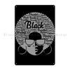 Black Afro Woman Metal Plaque Classic Painting Create Decoration Club Bar Tin Sign Poster