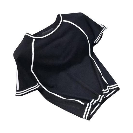 Summer Men T-shirt Short Sleeves Knitted Round Neck Solid Color Stretchy Pullover Slim Fit Cooling Sport Top Casual Daily Wear Clothes