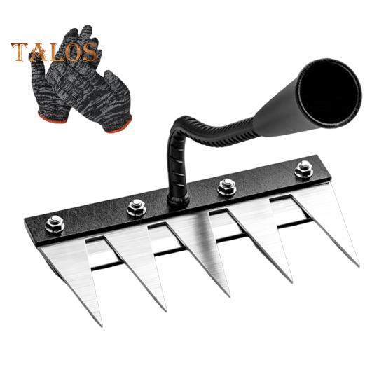 

Грабли для прополки сада с перчатками, эргономичная ручка высокой твердости, острый наконечник, многофункциональный ручной инструмент для прополки A