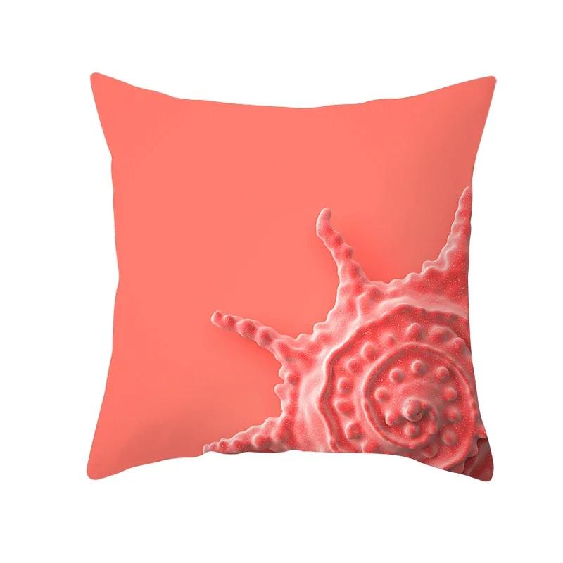 Coral Pillow Case Spring Home Decor Decorative Live Coral Tropical Style Pillow Cushion Cover for Sofa ize Funda Cojin