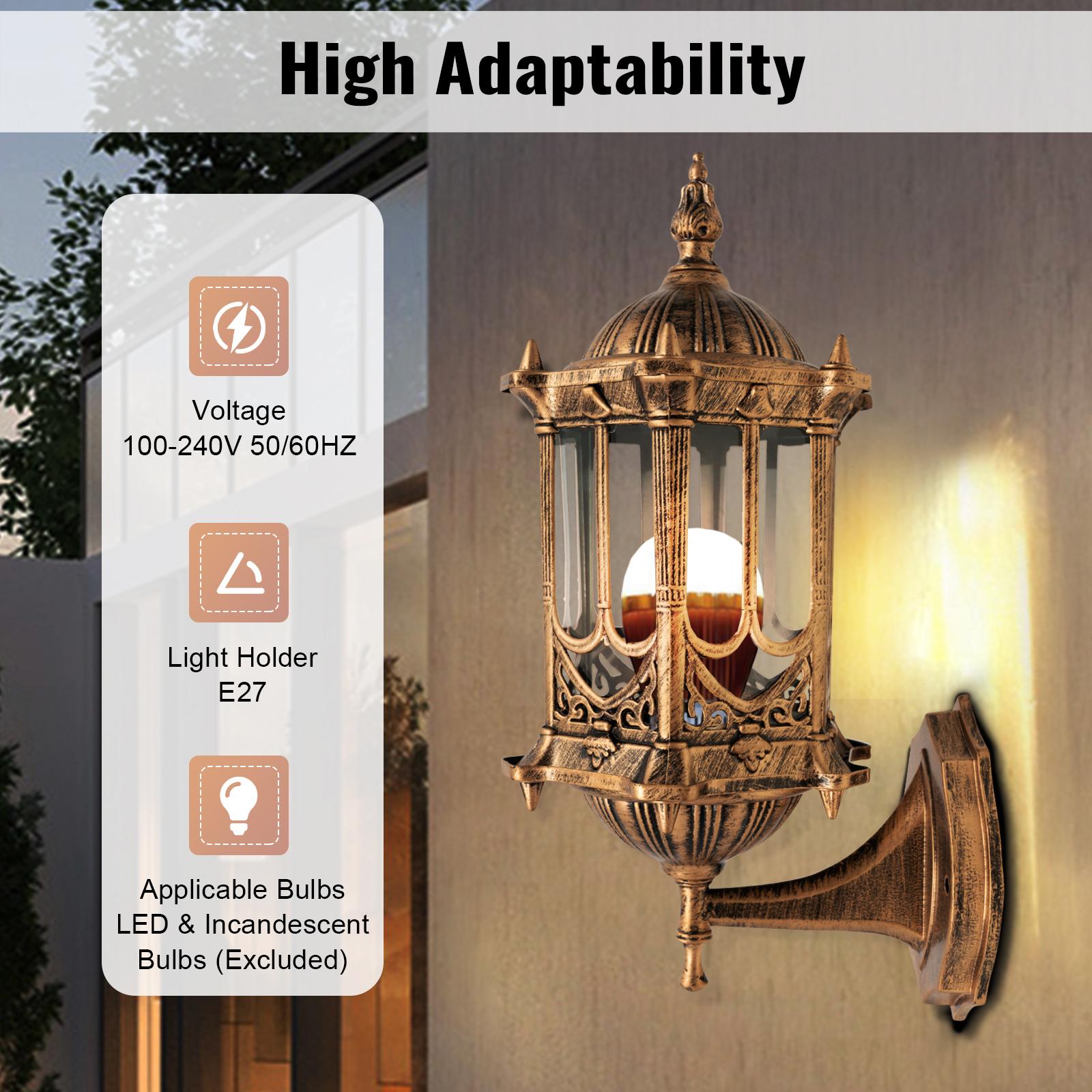 

Bymaocar E27 Antique Simple Wall Lamp Sconce Porch Lamp Garden Indoor & Outdoor Exterior Classic Cage Design Decor Wall Light 5-30W