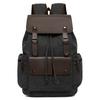 Men's Canvas Backpack Laptop Bag College Student Commuter Travel Drawstring Backpack Flip Cover School Bag Retro Backpack Men