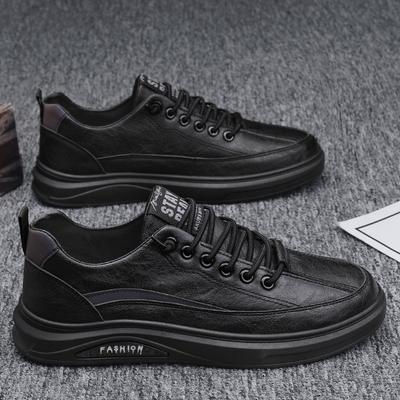 Pantofi de vară pentru bărbați, primăvară și toamnă, sport, pantofi casual din piele, pantofi de bord pentru bărbați, negri, anti-alunecare, impermeabili, bucătar, protecție a muncii