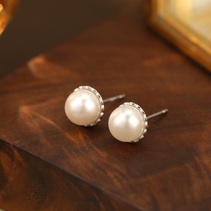 Banyan Tree S925 Silver Chinese Agate Earrings – Retro, Elegant, and Simple Design for Women