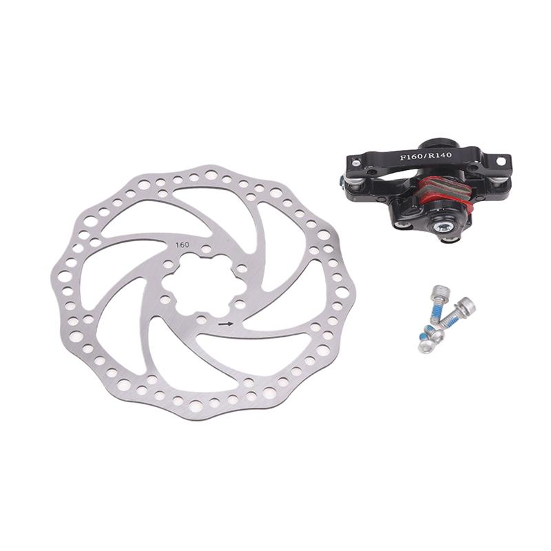 160mm Rotor Aluminum Alloy Brake Caliper for Mountain Bike Disc Brakes Folding E-bikes with Extended Drive Arm Stable Braking