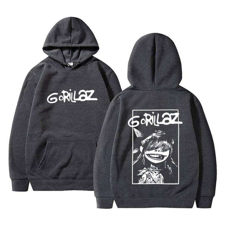 Rockband Gorillaz Grafik Hoodie Herren Damen Hip Hop Gothic Punk Oversized Streetwear Mann Mode Vintage Casual Pullover Hoodies