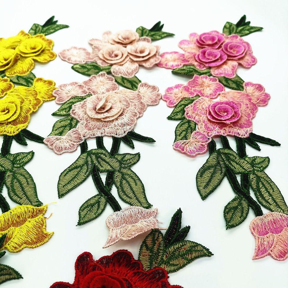 Jacket DIY Sew On Jeans Decor Applique 3D Flower Patch