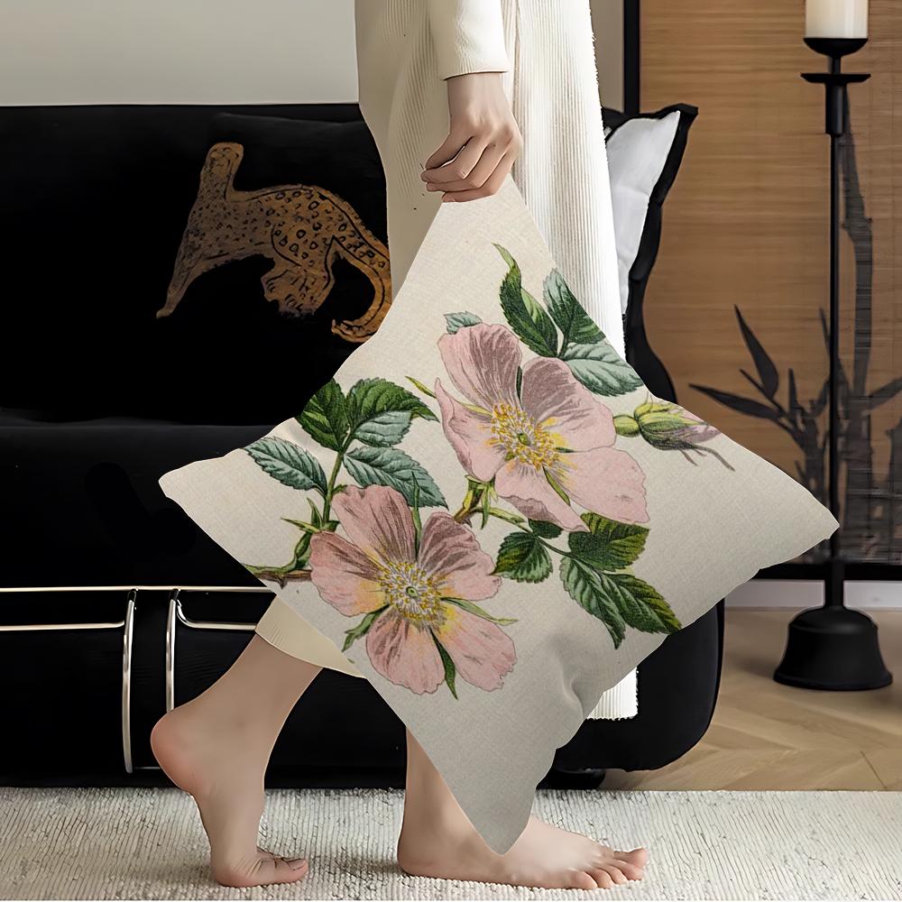 Botanical Oil Painting Art Cushion Cover Pillowcase Upholstery Sofa Throw Pillow Home Decor Pillowcas